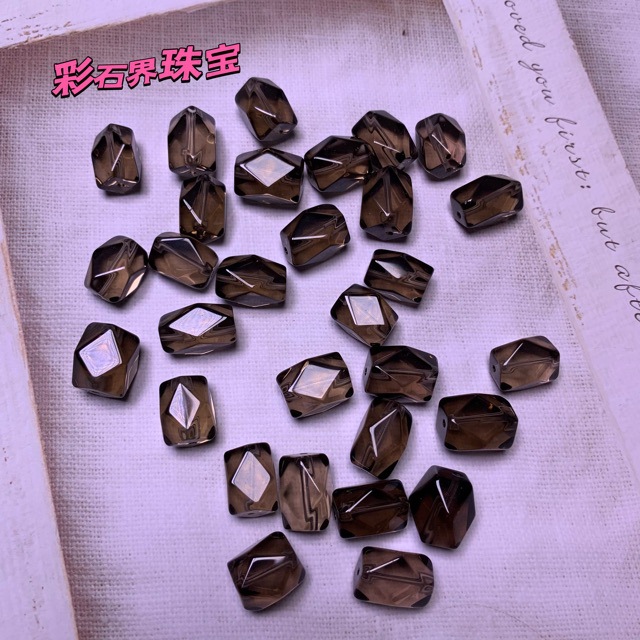 批发天然茶水晶随形配件 流行饰品热销配件 DIY手链项链 女款配件