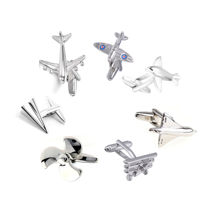 Cross-Border Cufflinks Paper Airplane Metal Civil Aviation Aircraft French Suit Shirt Fighter Jet Cuff Studs Business Aviation Cross-Border Cufflinks Paper Airplane Metal Civil Aviation Aircraft French Suit Shirt Fighter Jet Cuff Studs Business Aviation