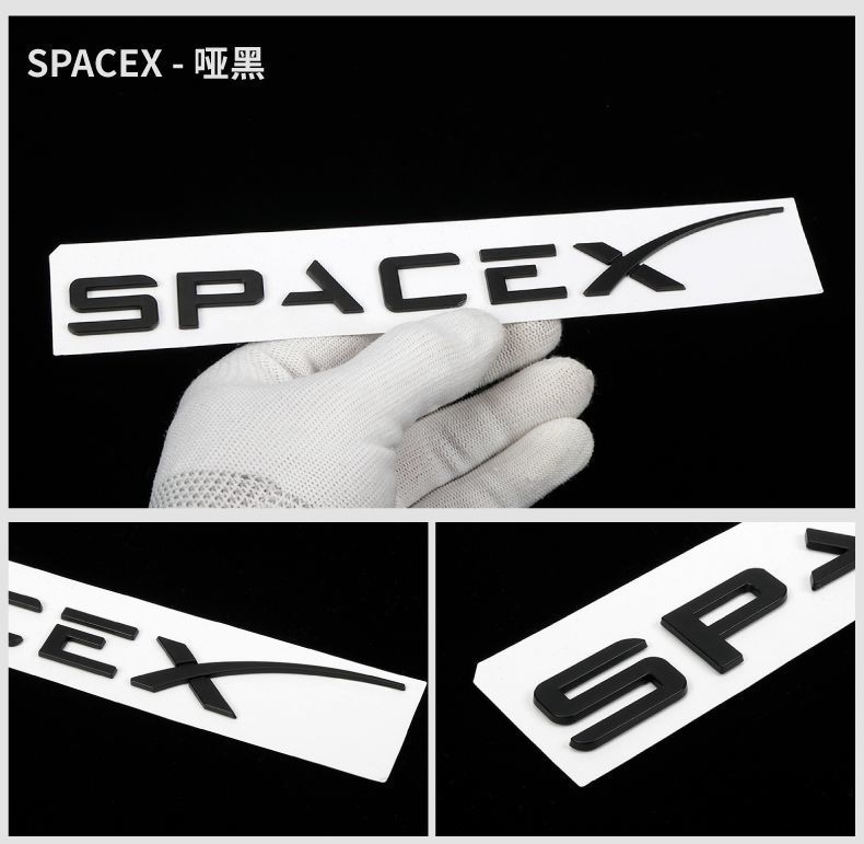Tesla MODEL Y English car emblem sticker, model 3/Y black car emblem lettering, black tail emblem modification