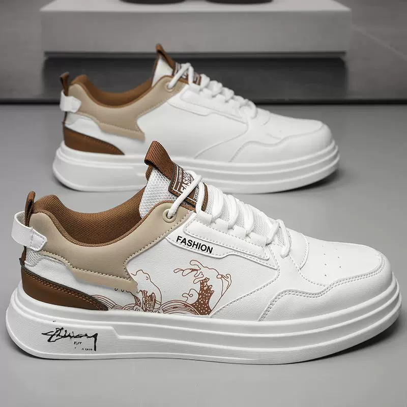 Мужская обувь дышащая весной 2024 новый тренд дикие повседневные плоские туфли для младших школьников