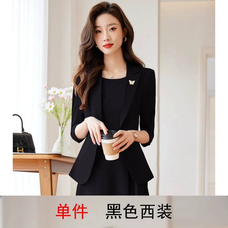 Парадный летний костюм-пиджак в составе набора платье, Slim fit