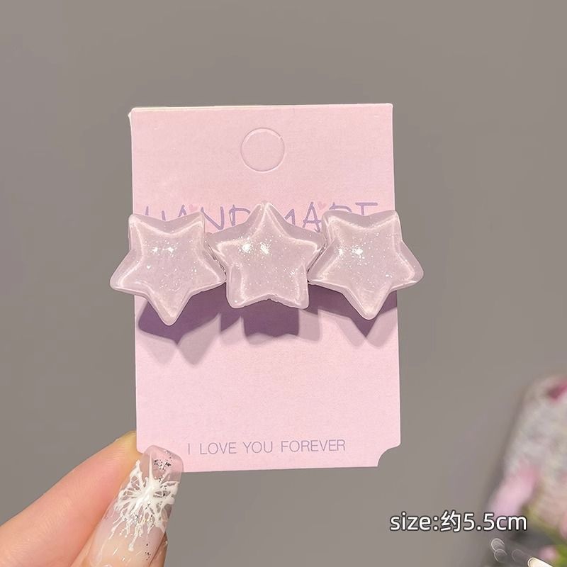 Flores rosadas pinzas de cabello 2025 nueva dulce frente lateral de la mujer frange pinzas de cabello rotas lindas pinzas de boca de pato sin marcas