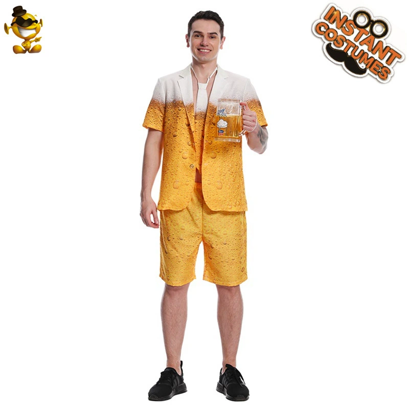 Костюм для Хэллоуина в виде пива, унисекс, размеры S–XL