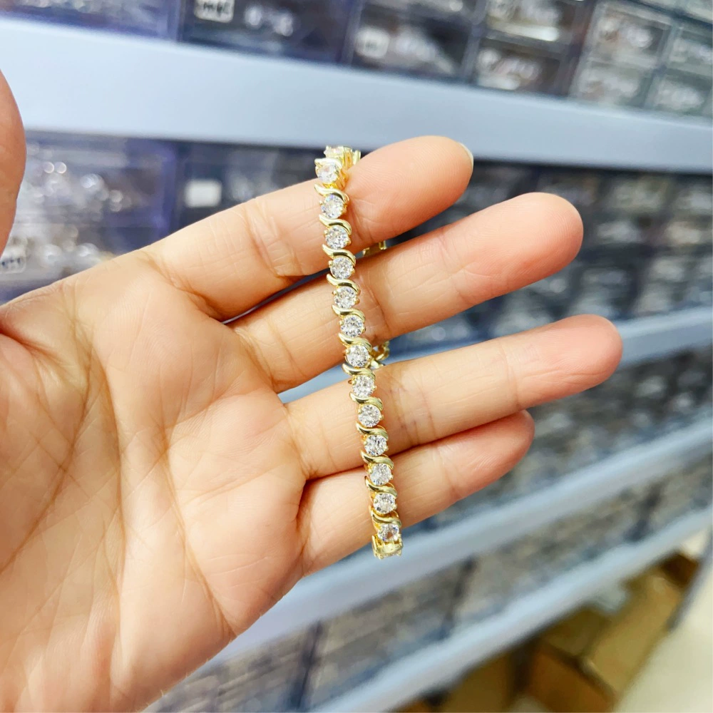 (Cross-border trading), copper bracelet, quality stone inlay with zircon, European style, direct factory sales