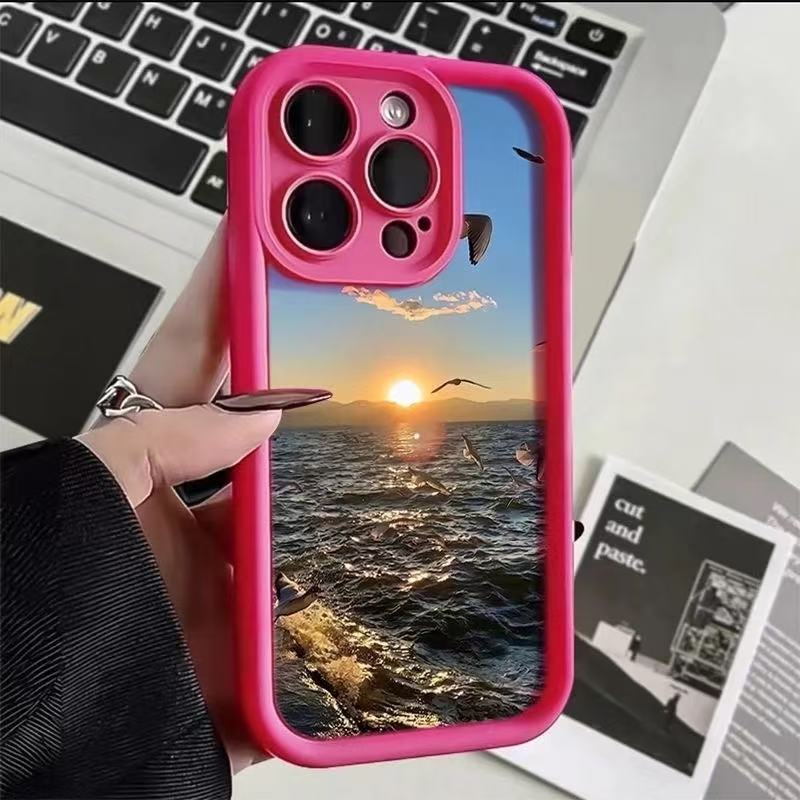 Sunrise Scenery Apto para iPhone 16 Funda para teléfono móvil 11 Apple 15 Anti-caída 14 Europa y América 13promax Nuevo 12xr