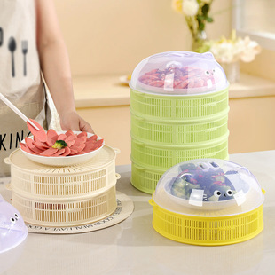 Free Shipping New Cut Out Vegetable Cover for Leftovers, Multi-Layer Vegetable Washing Basket, Rice Cover, Household Dining Table Cover, Dust-Proof, Mosquito-Proof and Fly-Proof Leftovers Storage