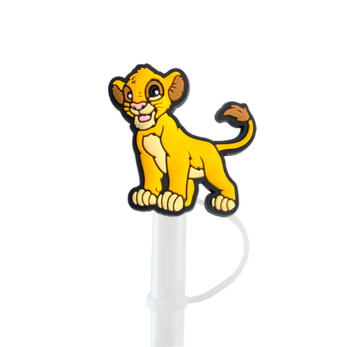 8/10mm Cute Cartoon Lion King 15 Styles Straw Cap Straw Plug Dustproof Cap Cartoon Straw Accessory Dust Cover