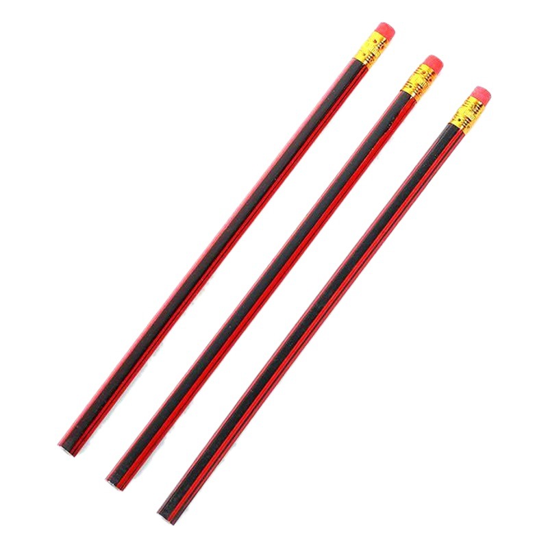 Rojo y Negro tira roja varilla de los niños HB lápiz buena madera película clásica rojo pintura sketch lápiz escuela suministros