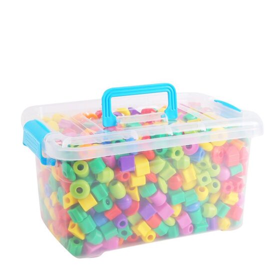 Manufacturers children's beaded educational toys baby early education threading beads assembled training aids building blocks wholesale