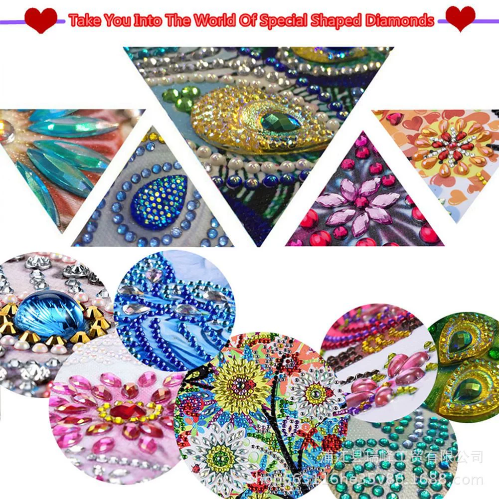 DIY набор для вышивки в форме особой фигуры, Diamond Painting Kit, алмазная вышивка, декоративная картина в гостиной, бабочка, цветок, кросс-бордер