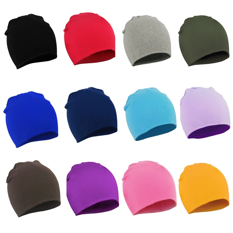 Осенне-зимняя теплая детская шапка-пуловер для внешней торговли для мальчиков и девочек, однотонная детская шапка для новорожденных, фетальная шапка, маленький и средний размер