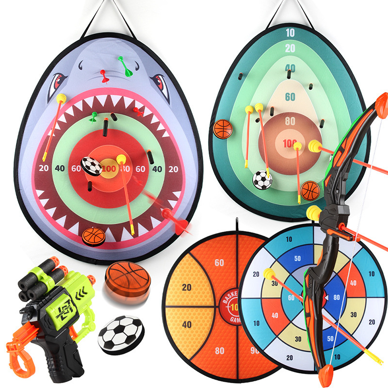 Ocio infantil indoor y exterior tiro con arco y flecha objetivo competición deportiva dardo velcro juguetes deportivos