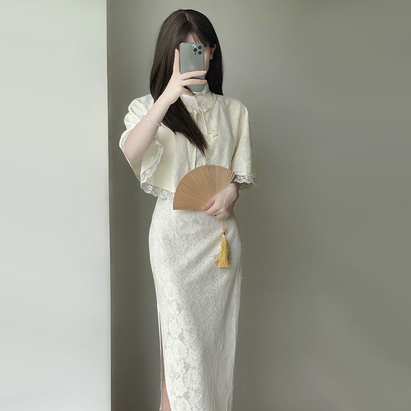 2025 New Summer Style New Chinese Style Fashionable High-End Slim Waist Elegant Ancient Style Cheongsam Improved Version Dress