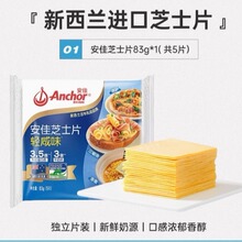 安佳芝士片83g家用汉堡三明治泡面奶酪轻咸味干酪片5片