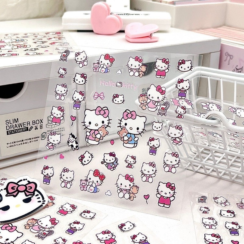 工場直販かわいい漫画透明 diy 防水ステッカーミックスアンドマッチング高価値学生ノートブックペンホルダー装飾ステッカー|undefined