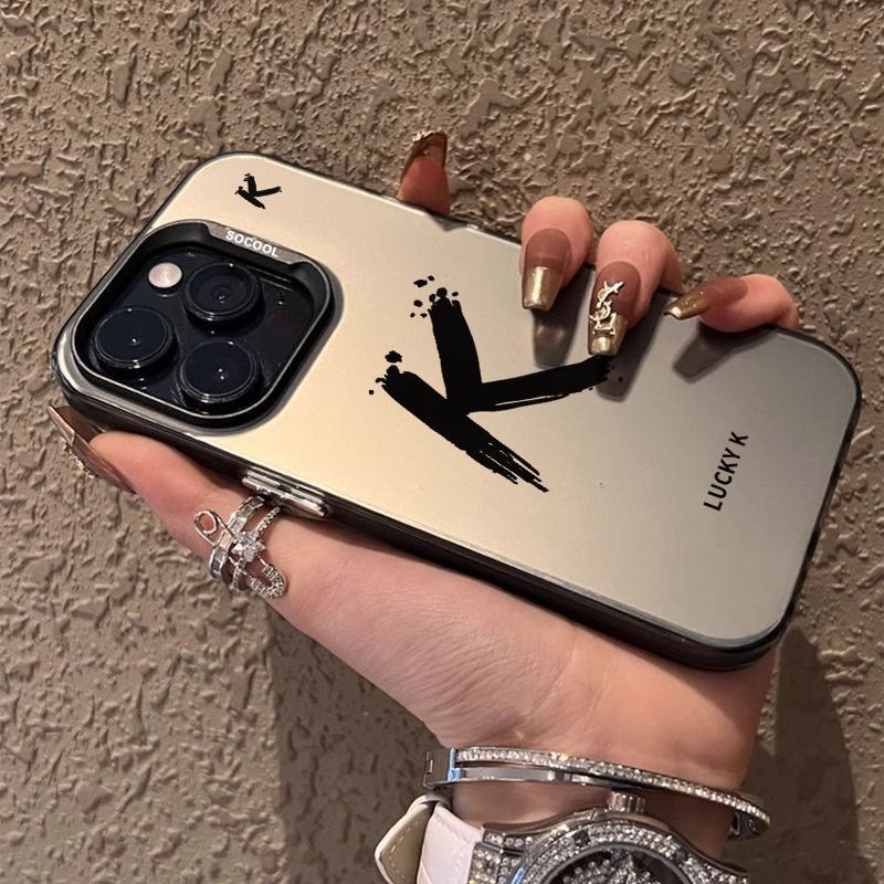 ラッキーアルファベットはアップル15携帯ケースiPhone14promax/13/12/11高級xs/xrのアイデアを適用する|undefined