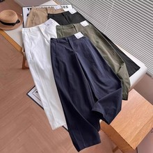 URAZ好货 日单女装针织廓形长裤/弯刀镰刀裤子25秋冬新款483722