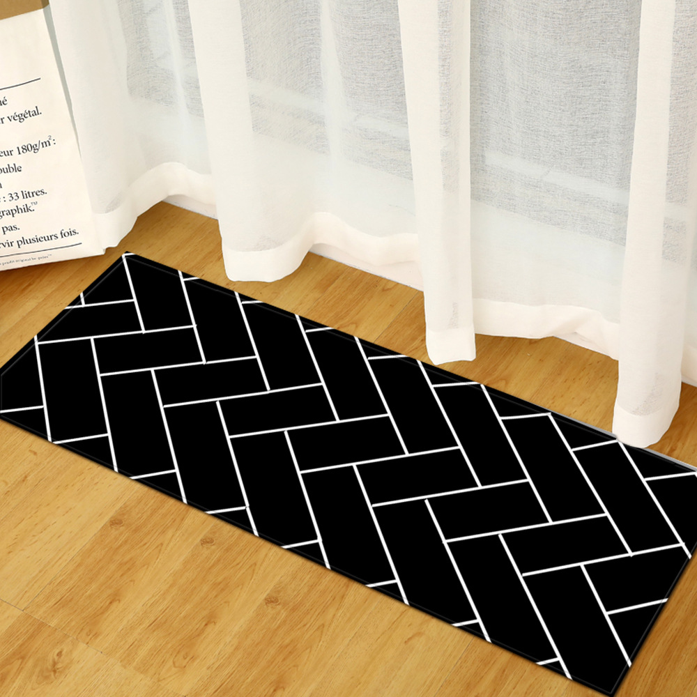 Venta caliente grano de madera puerta casa estera cocina tira absorbente baño antideslizante alfombra del piso sala de estar dormitorio alfombra 1