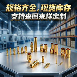 0.8/2/3/3.5/4/5.5/6/8mm镀金香蕉插头 铜灯笼头公母测试金属插针