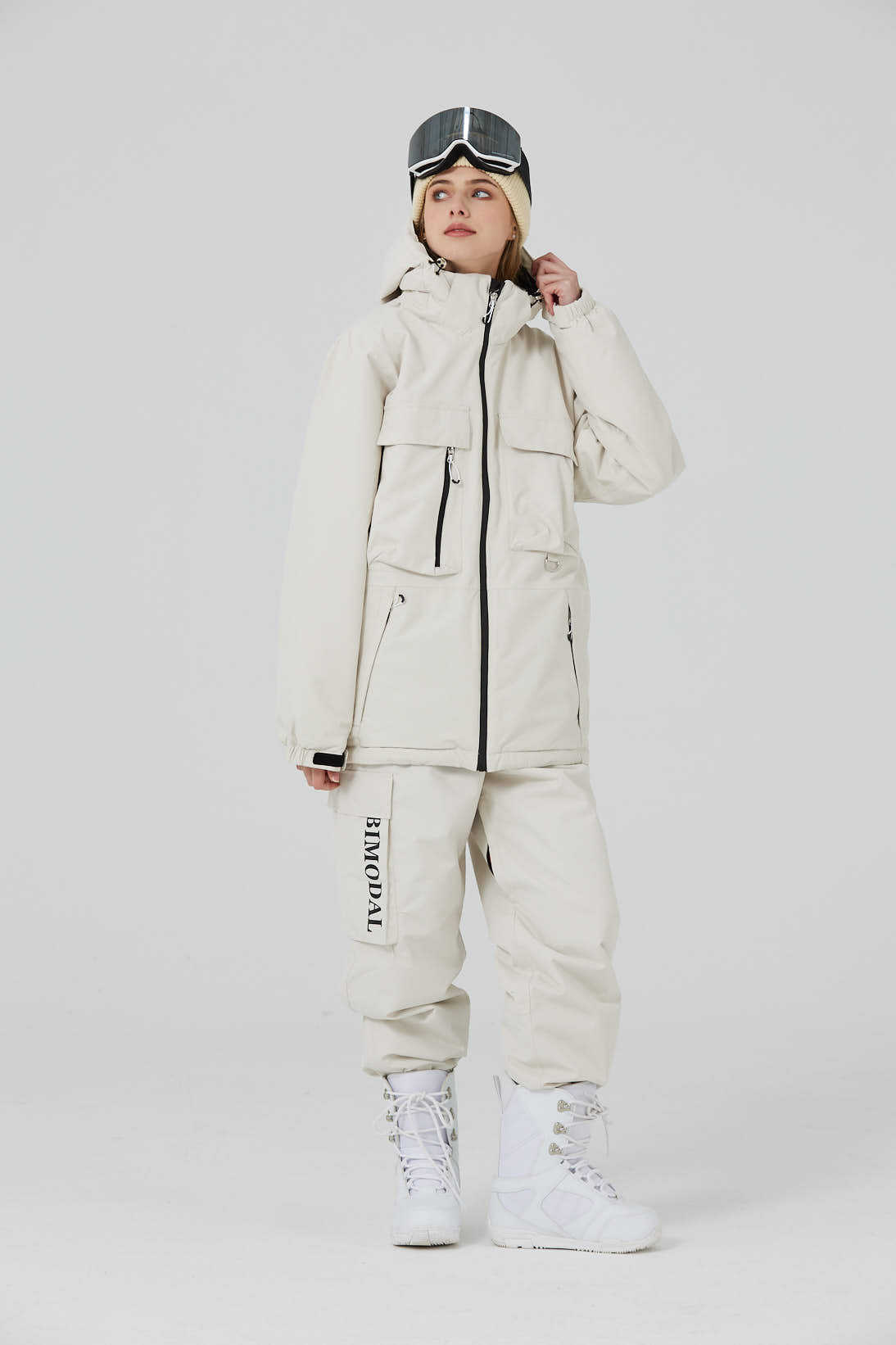 Men's and women's snowboard double board loose warm ski suit_voghion.com