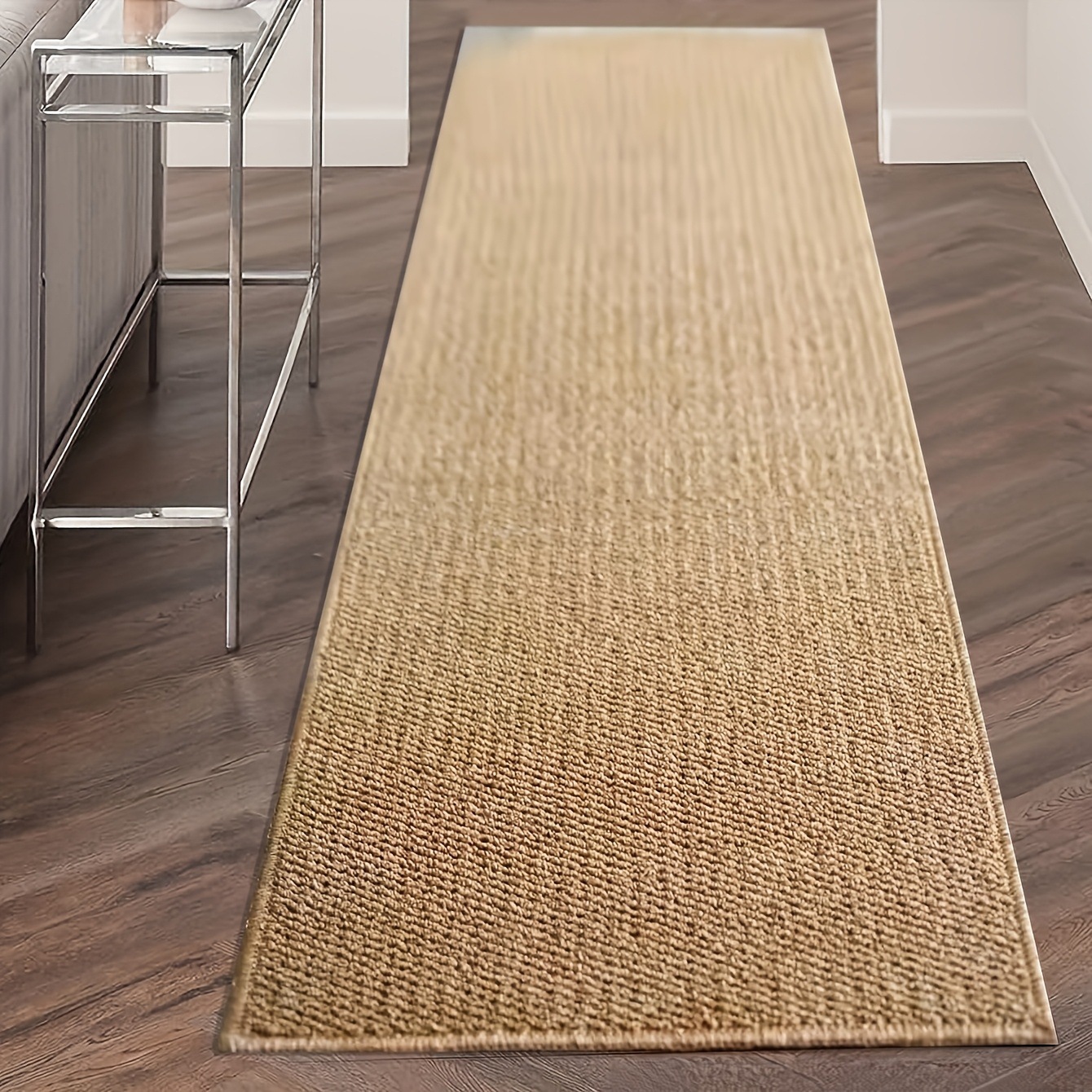 Fácil de manejar alfombra de seda imitación pasillo doméstico alfombra de sala de estar anti-gato anti-atraque piña anillo alfombra de cocina