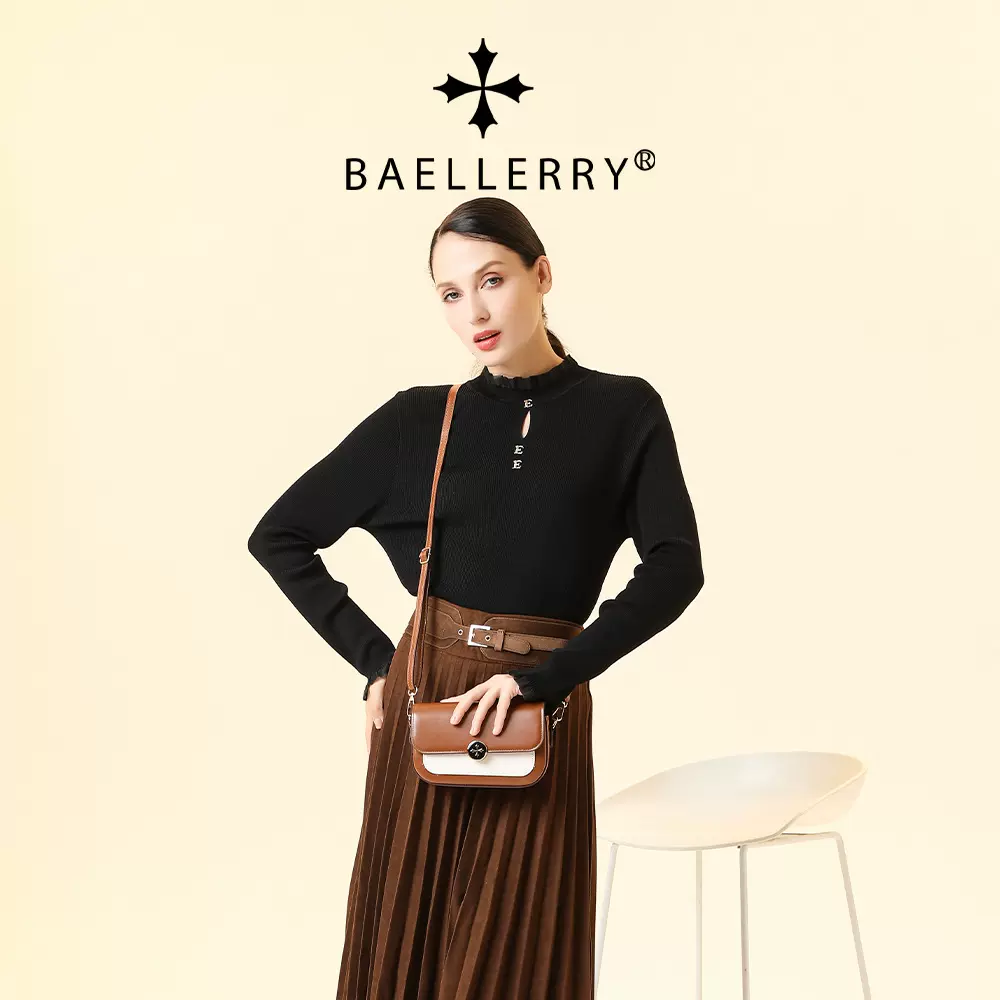 女士包袋新款Baellerry跨境大容量吸扣单肩斜跨女包时尚小方包女