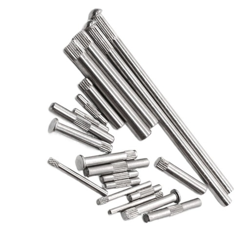 Cylindrical knurled mesh stainless steel knurled threaded straight pin pin embossed shaft rubbing shaft toy positioning pin