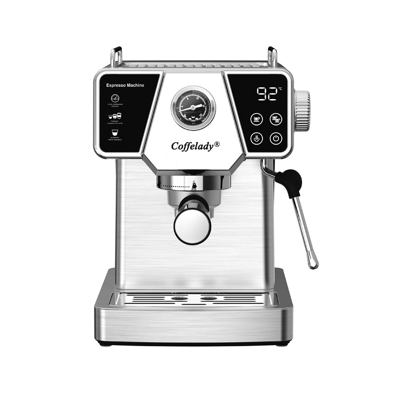 Coffelay 20bar semiautomática cafetera de acero inoxidable máquina de café espresso para el hogar