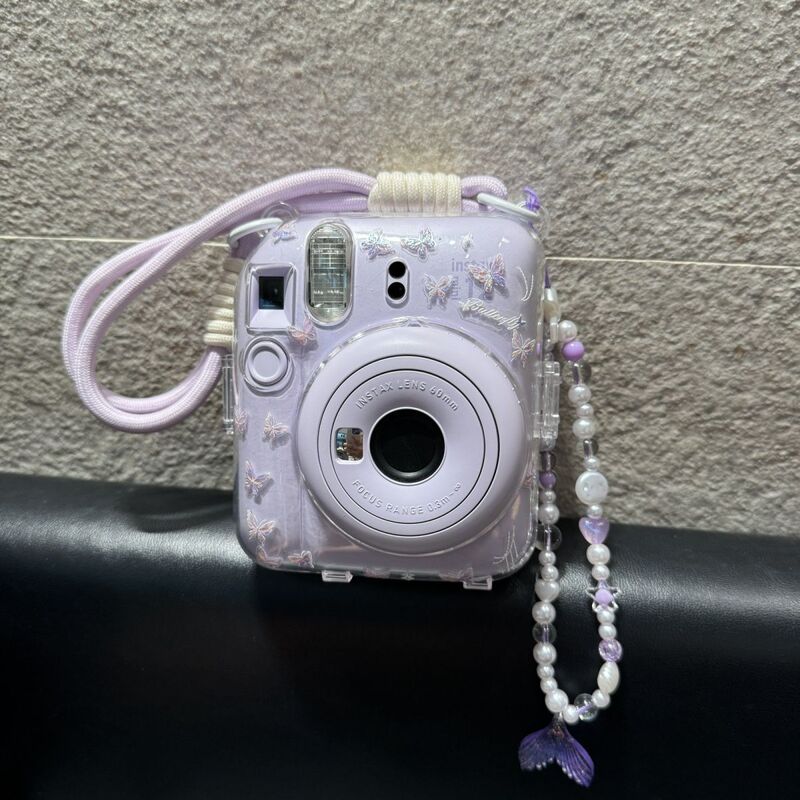 Mini12 Transparent Shell Instax Crystal Stand Shell Hard Shell Camera Protection Chain Mini12 Transparent Shell Instax Crystal Stand Shell Hard Shell Camera Protection Chain