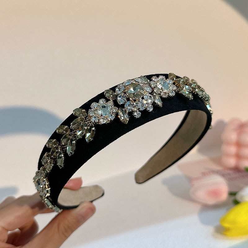 Sweet Flower Cloth Rhinestone Handmade Hair Band display picture 3