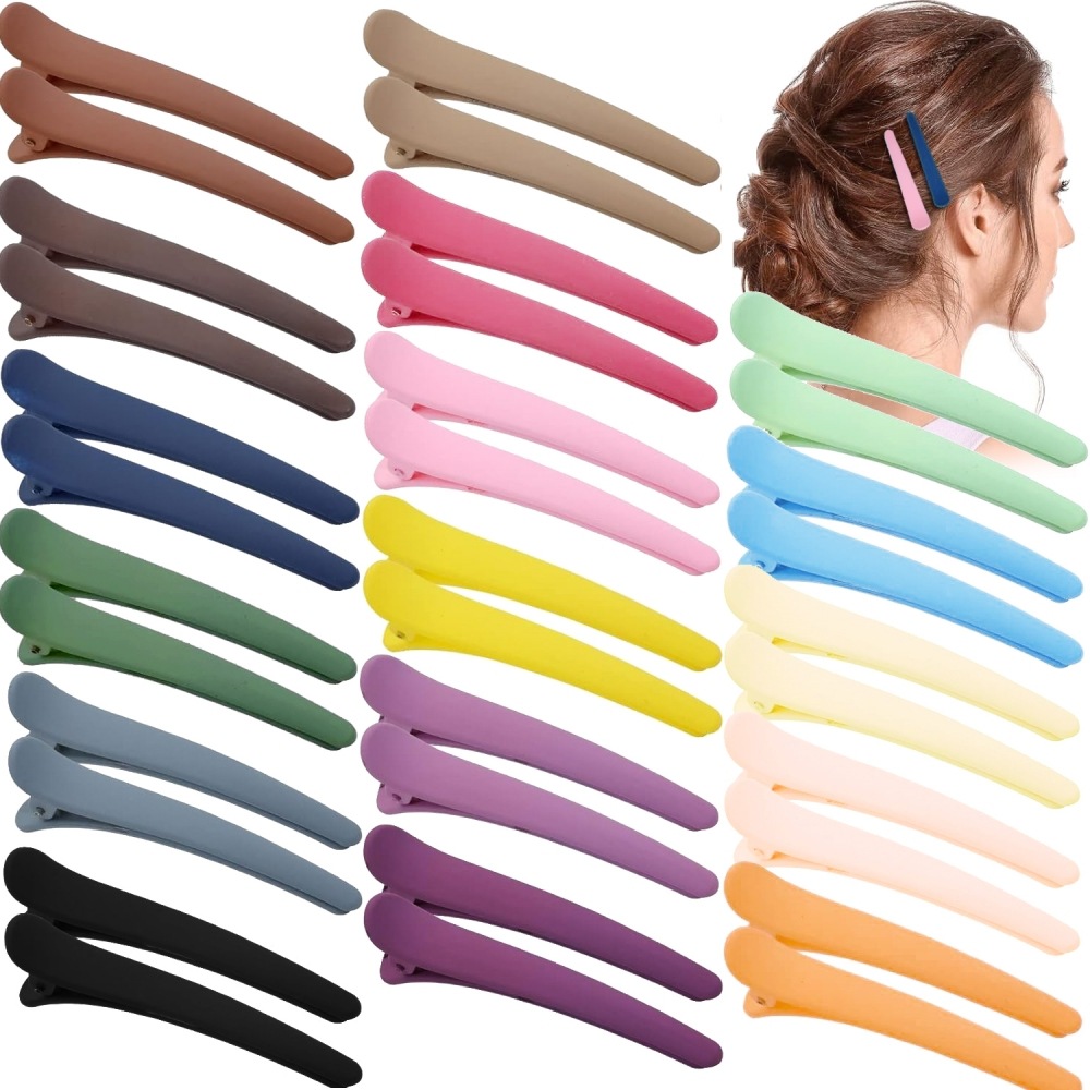 歐美熱銷流行髮飾美妝造型鴨嘴夾造型設計美髮夾簡約磨砂無痕發卡