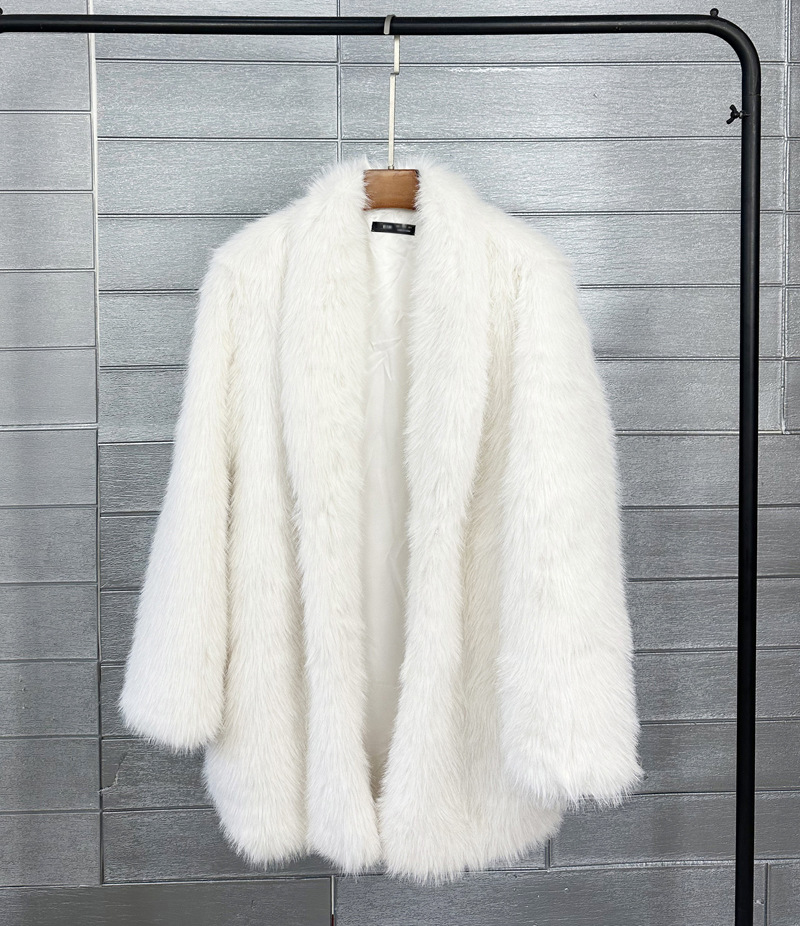 Abbigliamento da donna Toka Fox Fur Pelliccia di volpe Pelliccia di volpe Cappotto di pelliccia di media lunghezza con collo di frutta verde_voghion.com