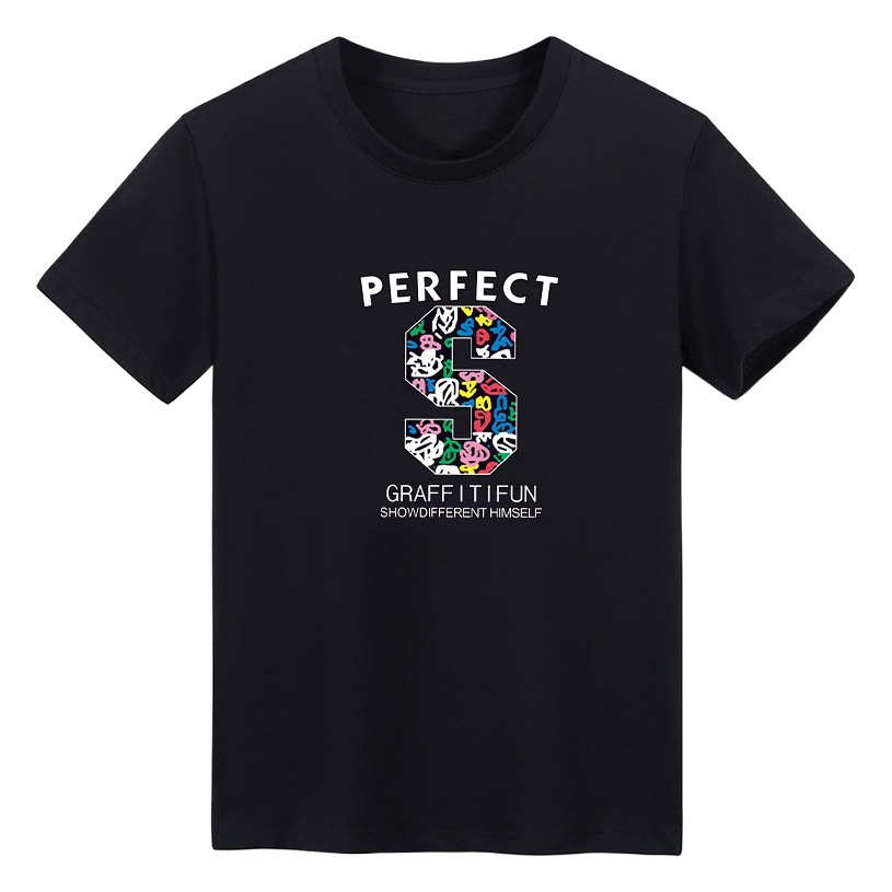 Camiseta de manga corta para hombre, camiseta juvenil con estampado moderno de estilo coreano, ajustada, con cuello redondo, talla grande, para verano