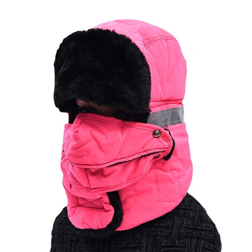 Winter velvet Lei Feng hat Northeastern men and women outdoor cold-proof hat one-piece cycling and skiing windproof and warm hat