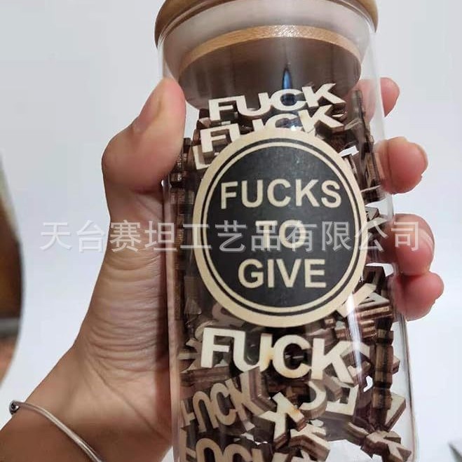 JarofFucksHugstoGive - Piezas de Madera con Forma de Letras para Desahogarse, Bromas de Cumpleaños, Alivio del Estrés de Fábrica, Disponibles en Existencias image 24