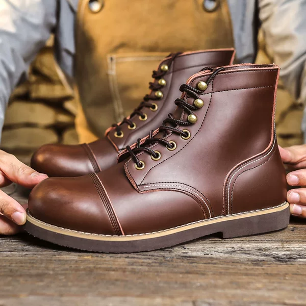 8111 Cross-border Martin Boots American Vintage Genuine Leather Workwear Boots Men's Crazy Horse Leather Short Boots Paratrooper Boots Cowhide Foreign Trade