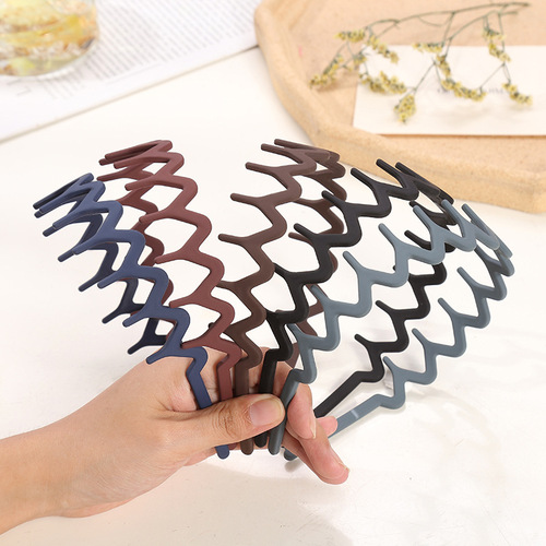 Glossy candy-colored matte hair clip for women, simple and stylish, wide geometric hair tie, hair holder, head accessory