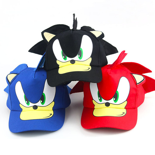 European and American hot-selling Sonic the Hedgehog Sonic children's baseball cap spring new boys and girls duck cap wholesale