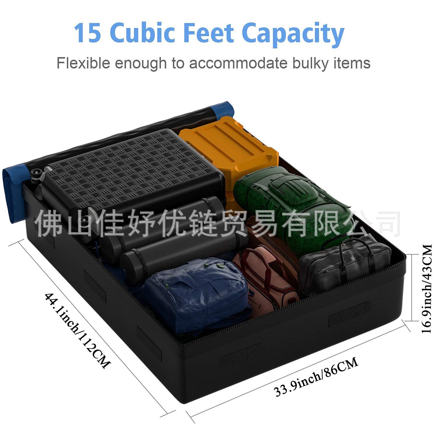 600D techo a prueba de agua bolsa de equipaje a prueba de sol bolsa de almacenamiento de coche portátil a prueba de lluvia bolsa de equipaje bolsa de viaje