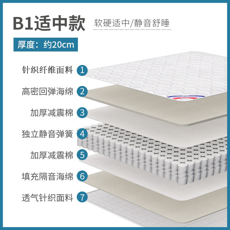 B1 음소거 보통 포켓 스프링 + 니트 원단