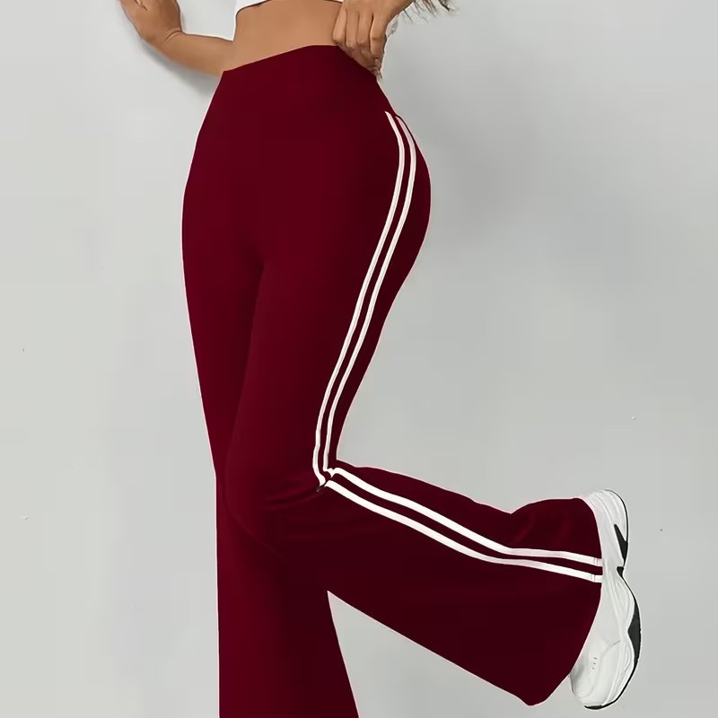 New trending European and American style cross-border yoga fitness pants, straight leg wide-leg pants, loose-fitting sports outdoor casual trousers for women.