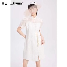 H039-RI12618品牌单女装精品新中式旗袍连衣裙S95M105L115斤