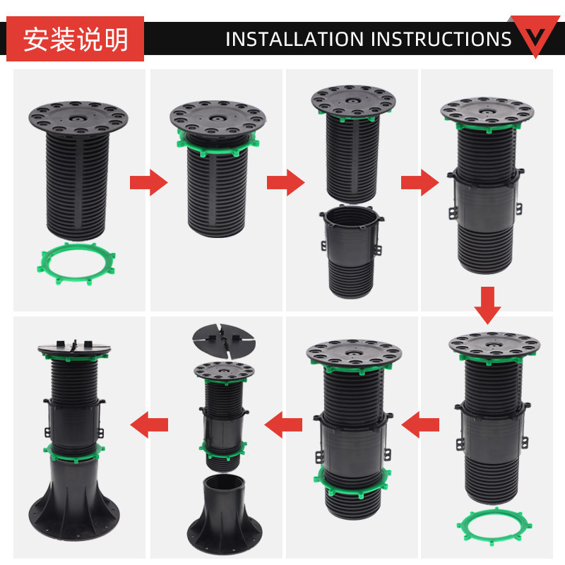 Soporte universal de piedra piscina de paisaje acuático quilla de piso de pulverización seca elevación aérea sin impuestos