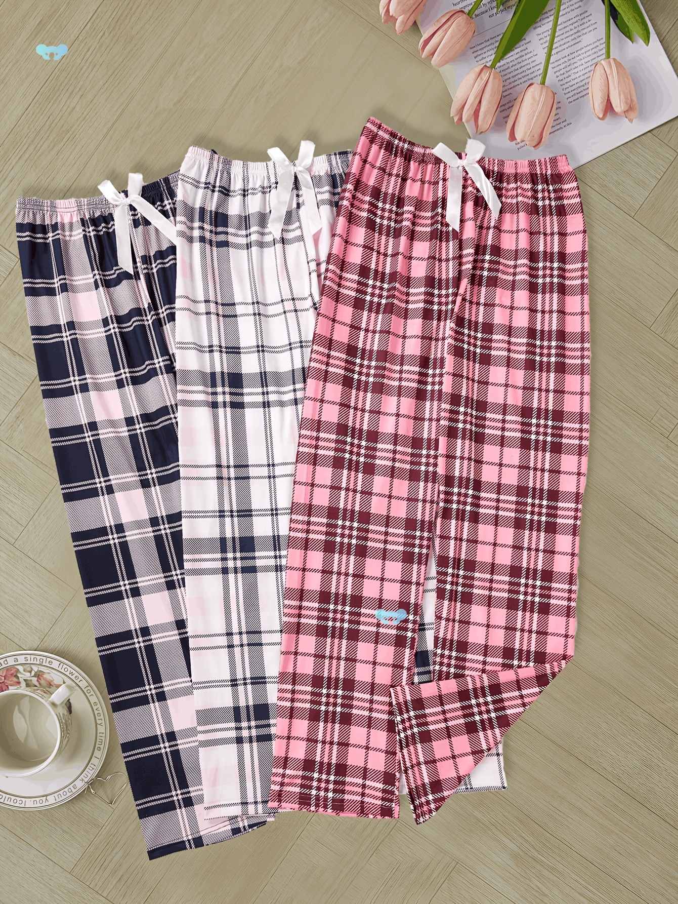[3-Pack Plaid Autumn Trousers] Women's Plaid Autumn and