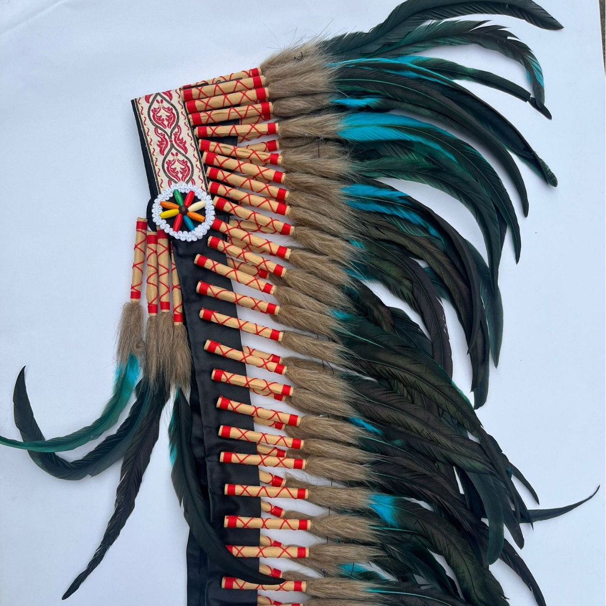 Tocado indio diadema tocado de plumas salvaje jefe accesorios para el cabello desgaste de la cabeza rendimiento etapa fotografía accesorios de pasarela