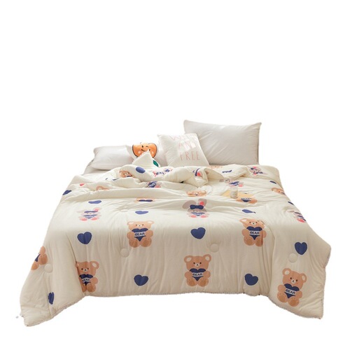 Summer A Category Maternity and Children Machine Washable Knitted Summer Cool Blanket Single Size Silk Cotton Space Blanket Core Spring and Autumn Air Conditioning Thin Blanket