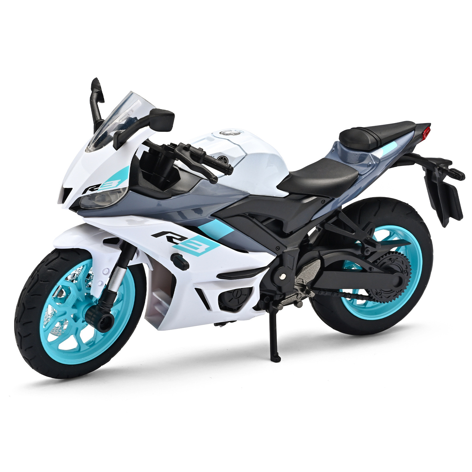 Modelo de motocicleta de aleación 1:12, motocicleta Chuanqi, simulación de amortiguador, dirección, coche de juguete para niños, caja ciega transfronteriza, dropshipping