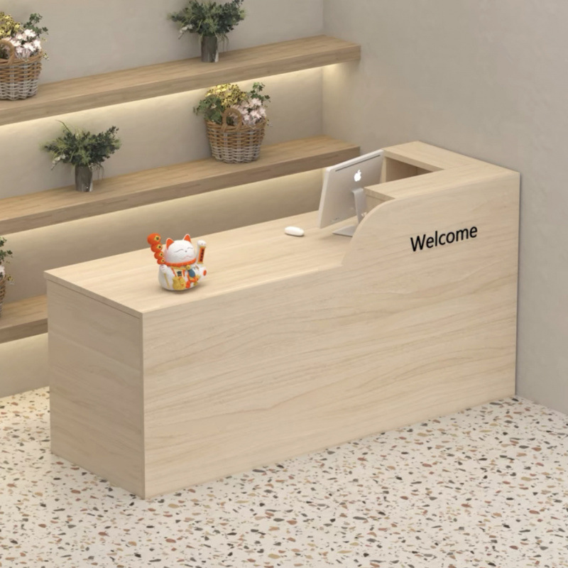 バーカウンター レジ カウンター テーブル 理髪店 コンビニ シンプル モダン ショップ 小型フロント レセプションデスク|undefined