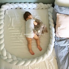 クロスボーダー北欧子供部屋装飾結び目ボール枕ロングベビーベッドツイストベッドサイドホワイトグレーブルー