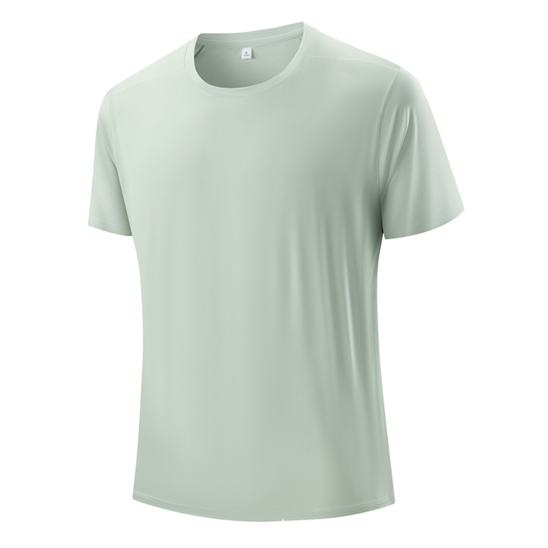New Ice Silk Quick-Drying Short-Sleeved Men's and Women's Summer Elastic Breathable Moisture-Wicking Ice-Feel Round-Neck Couple's T-Shirt